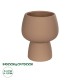 GloboStar® Artificial Garden AMBER 21269 Διακοσμητικό Κεραμικό Βάζo Καφέ Π17 x Μ17 x Υ20cm