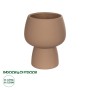 GloboStar® Artificial Garden AMBER 21269 Διακοσμητικό Κεραμικό Βάζo Καφέ Π17 x Μ17 x Υ20cm