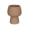 GloboStar® Artificial Garden AMBER 21269 Διακοσμητικό Κεραμικό Βάζo Καφέ Π17 x Μ17 x Υ20cm