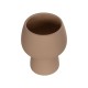 GloboStar® Artificial Garden AMBER 21269 Διακοσμητικό Κεραμικό Βάζo Καφέ Π17 x Μ17 x Υ20cm