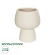 GloboStar® Artificial Garden MOREA 21270 Διακοσμητικό Κεραμικό Βάζo Μπεζ Π17 x Μ17 x Υ20cm