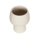 GloboStar® Artificial Garden MOREA 21270 Διακοσμητικό Κεραμικό Βάζo Μπεζ Π17 x Μ17 x Υ20cm