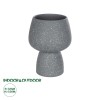 GloboStar® Artificial Garden SAMUI 21271 Διακοσμητικό Κεραμικό Βάζo Γκρι Π16 x Μ16 x Υ20cm