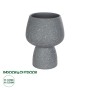 GloboStar® Artificial Garden SAMUI 21271 Διακοσμητικό Κεραμικό Βάζo Γκρι Π16 x Μ16 x Υ20cm