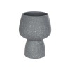 GloboStar® Artificial Garden SAMUI 21271 Διακοσμητικό Κεραμικό Βάζo Γκρι Π16 x Μ16 x Υ20cm