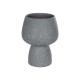 GloboStar® Artificial Garden SAMUI 21271 Διακοσμητικό Κεραμικό Βάζo Γκρι Π16 x Μ16 x Υ20cm GloboStar® Artificial Garden SAMUI 21271 Διακοσμητικό Κεραμικό Βάζo Γκρι Π16 x Μ16 x Υ20cm