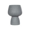 GloboStar® Artificial Garden SAMUI 21271 Διακοσμητικό Κεραμικό Βάζo Γκρι Π16 x Μ16 x Υ20cm