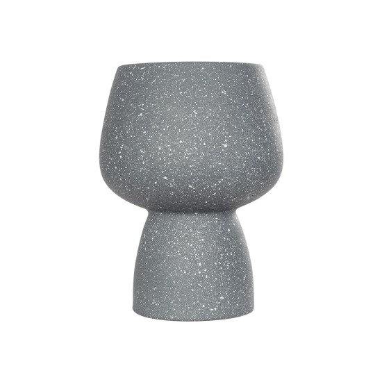 GloboStar® Artificial Garden SAMUI 21271 Διακοσμητικό Κεραμικό Βάζo Γκρι Π16 x Μ16 x Υ20cm GloboStar® Artificial Garden SAMUI 21271 Διακοσμητικό Κεραμικό Βάζo Γκρι Π16 x Μ16 x Υ20cm