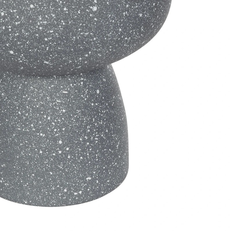 GloboStar® Artificial Garden SAMUI 21271 Διακοσμητικό Κεραμικό Βάζo Γκρι Π16 x Μ16 x Υ20cm