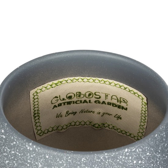 GloboStar® Artificial Garden SAMUI 21271 Διακοσμητικό Κεραμικό Βάζo Γκρι Π16 x Μ16 x Υ20cm GloboStar® Artificial Garden SAMUI 21271 Διακοσμητικό Κεραμικό Βάζo Γκρι Π16 x Μ16 x Υ20cm