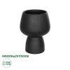 GloboStar® Artificial Garden CAMERON 21272 Διακοσμητικό Κεραμικό Βάζo Μαύρο Π16 x Μ16 x Υ20cm