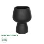 GloboStar® Artificial Garden CAMERON 21272 Διακοσμητικό Κεραμικό Βάζo Μαύρο Π16 x Μ16 x Υ20cm