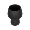 GloboStar® Artificial Garden CAMERON 21272 Διακοσμητικό Κεραμικό Βάζo Μαύρο Π16 x Μ16 x Υ20cm