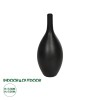 GloboStar® Artificial Garden OLRANDO 21273 Διακοσμητικό Κεραμικό Βάζo Μαύρο Π8 x Μ8 x Υ20cm