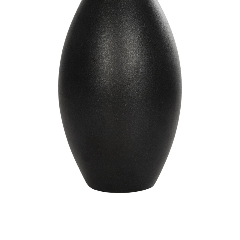 GloboStar® Artificial Garden OLRANDO 21273 Διακοσμητικό Κεραμικό Βάζo Μαύρο Π8 x Μ8 x Υ20cm