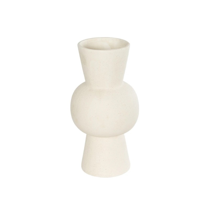 GloboStar® Artificial Garden BANGKOK 21274 Διακοσμητικό Κεραμικό Βάζο Μπεζ Μ12.5 x Π12.5 x Υ23cm