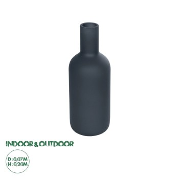 GloboStar® Artificial Garden MYSTIQUE 21275 Διακοσμητικό Κεραμικό Βάζo Γκρι Π7 x Μ7 x Υ20cm