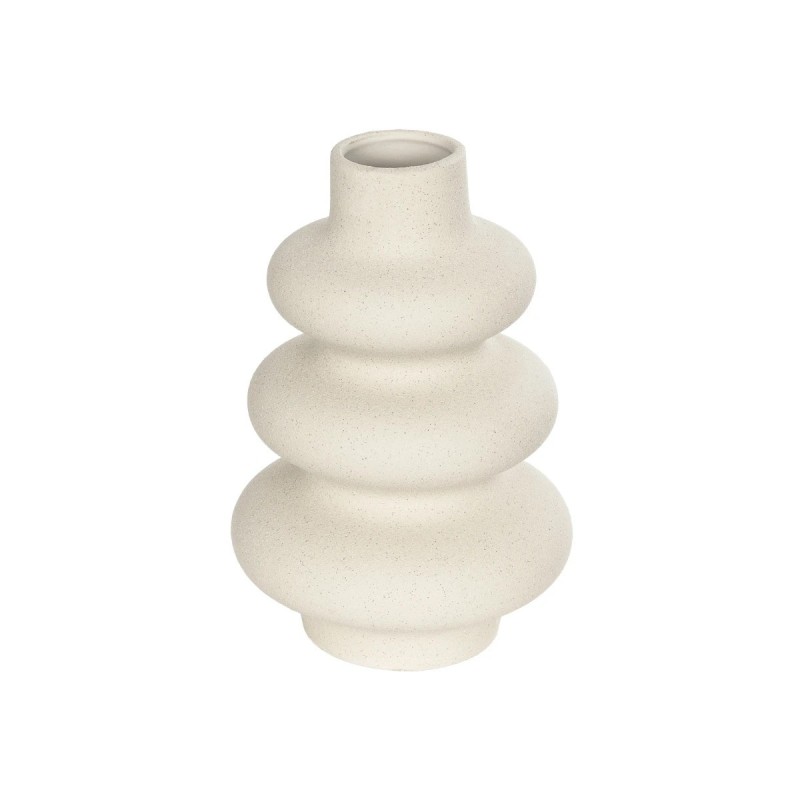 GloboStar® Artificial Garden THAILAND 21278 Διακοσμητικό Κεραμικό Βάζo Μπεζ Π14 x Μ14 x Υ21cm