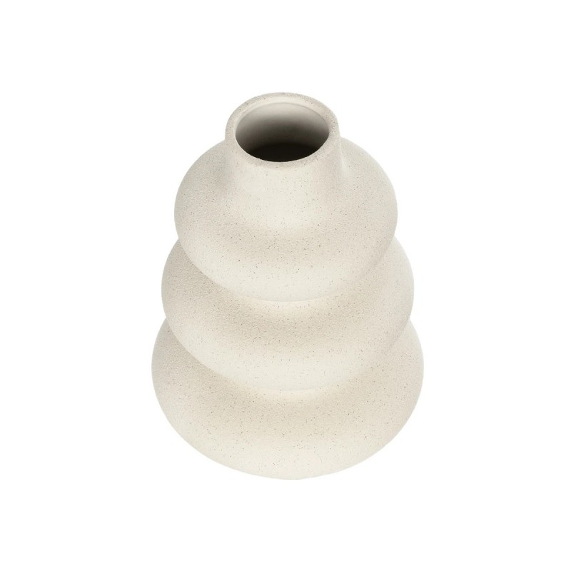 GloboStar® Artificial Garden THAILAND 21278 Διακοσμητικό Κεραμικό Βάζo Μπεζ Π14 x Μ14 x Υ21cm