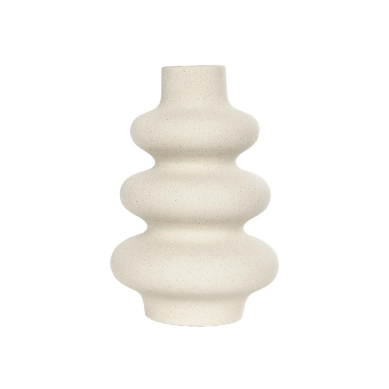 GloboStar® Artificial Garden THAILAND 21278 Διακοσμητικό Κεραμικό Βάζo Μπεζ Π14 x Μ14 x Υ21cm