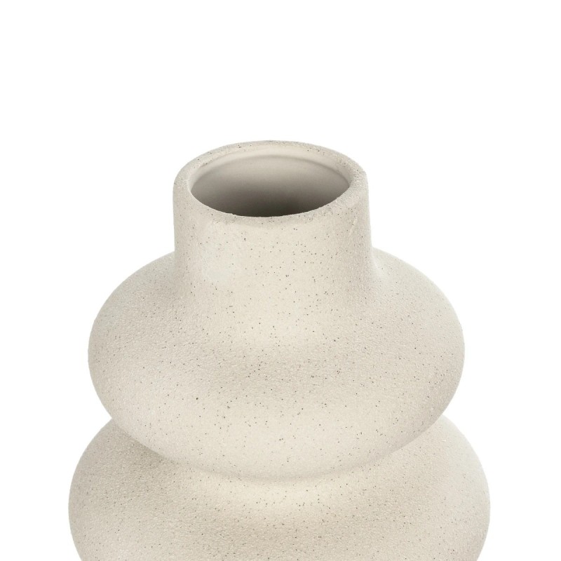 GloboStar® Artificial Garden THAILAND 21278 Διακοσμητικό Κεραμικό Βάζo Μπεζ Π14 x Μ14 x Υ21cm