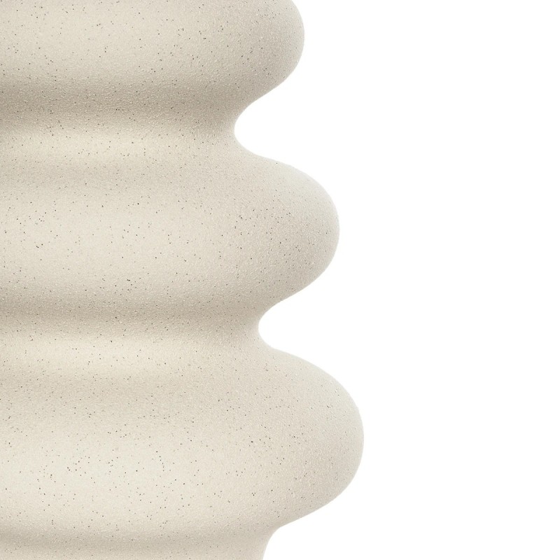 GloboStar® Artificial Garden THAILAND 21278 Διακοσμητικό Κεραμικό Βάζo Μπεζ Π14 x Μ14 x Υ21cm