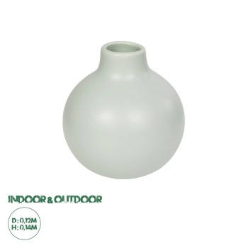 GloboStar® Artificial Garden EMERALD 21279 Διακοσμητικό Κεραμικό Βάζo Τιρκουάζ Π12 x Μ12 x Υ14cm