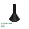 GloboStar® Artificial Garden CANNOLI 21280 Διακοσμητικό Κεραμικό Βάζo Μαύρο Π13 x Μ13 x Υ20cm