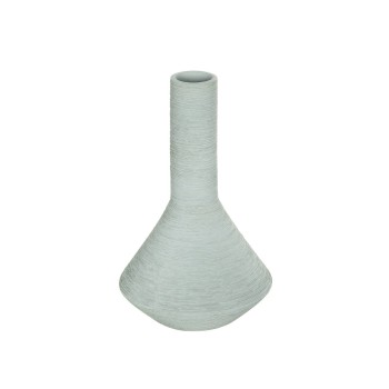 GloboStar® Artificial Garden TANAH 21282 Διακοσμητικό Κεραμικό Βάζo Γκρι Π13 x Μ13 x Υ20cm