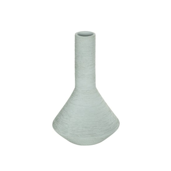 GloboStar® Artificial Garden TANAH 21282 Διακοσμητικό Κεραμικό Βάζo Γκρι Π13 x Μ13 x Υ20cm GloboStar® Artificial Garden TANAH 21282 Διακοσμητικό Κεραμικό Βάζo Γκρι Π13 x Μ13 x Υ20cm