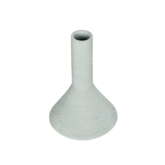 GloboStar® Artificial Garden TANAH 21282 Διακοσμητικό Κεραμικό Βάζo Γκρι Π13 x Μ13 x Υ20cm GloboStar® Artificial Garden TANAH 21282 Διακοσμητικό Κεραμικό Βάζo Γκρι Π13 x Μ13 x Υ20cm