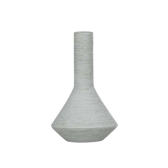 GloboStar® Artificial Garden TANAH 21282 Διακοσμητικό Κεραμικό Βάζo Γκρι Π13 x Μ13 x Υ20cm GloboStar® Artificial Garden TANAH 21282 Διακοσμητικό Κεραμικό Βάζo Γκρι Π13 x Μ13 x Υ20cm