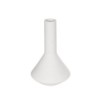 GloboStar® Artificial Garden ARMENINVILLE 21283 Διακοσμητικό Κεραμικό Βάζo Λευκό Π16 x Μ16 x Υ25cm