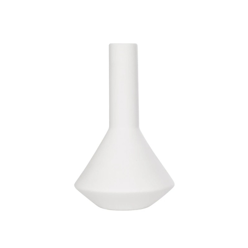 GloboStar® Artificial Garden ARMENINVILLE 21283 Διακοσμητικό Κεραμικό Βάζo Λευκό Π16 x Μ16 x Υ25cm