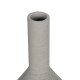 GloboStar® Artificial Garden BARBADOS 21284 Διακοσμητικό Κεραμικό Βάζo Γκρι Π16 x Μ16 x Υ25cm