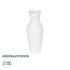 GloboStar® Artificial Garden MALVINA 21285 Διακοσμητικό Κεραμικό Βάζo Λευκό Π10 x Μ10 x Υ24cm