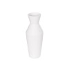 GloboStar® Artificial Garden MALVINA 21285 Διακοσμητικό Κεραμικό Βάζo Λευκό Π10 x Μ10 x Υ24cm