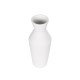 GloboStar® Artificial Garden MALVINA 21285 Διακοσμητικό Κεραμικό Βάζo Λευκό Π10 x Μ10 x Υ24cm