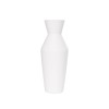 GloboStar® Artificial Garden MALVINA 21285 Διακοσμητικό Κεραμικό Βάζo Λευκό Π10 x Μ10 x Υ24cm