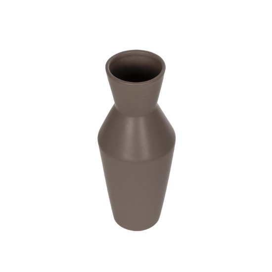 GloboStar® Artificial Garden UNIQUE 21286 Διακοσμητικό Κεραμικό Βάζo Καφέ Π10 x Μ10 x Υ24cm GloboStar® Artificial Garden UNIQUE 21286 Διακοσμητικό Κεραμικό Βάζo Καφέ Π10 x Μ10 x Υ24cm