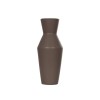GloboStar® Artificial Garden UNIQUE 21286 Διακοσμητικό Κεραμικό Βάζo Καφέ Π10 x Μ10 x Υ24cm