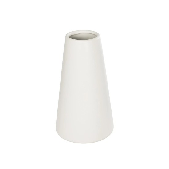 GloboStar® Artificial Garden CONSOLI 21287 Διακοσμητικό Κεραμικό Βάζο Μπεζ Μ14 x Π14 x Υ25cm