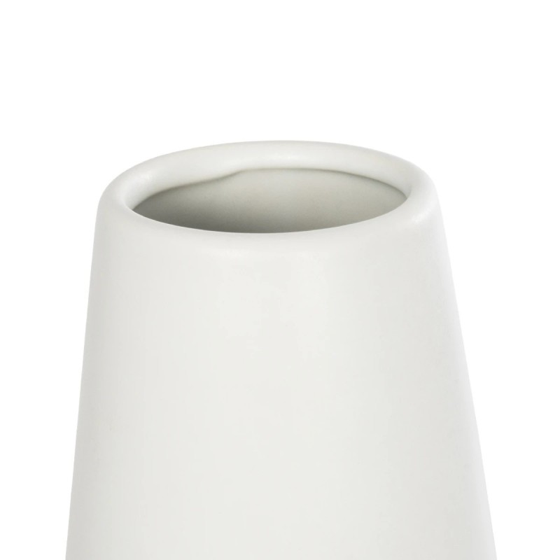 GloboStar® Artificial Garden CONSOLI 21287 Διακοσμητικό Κεραμικό Βάζο Μπεζ Μ14 x Π14 x Υ25cm