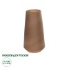 GloboStar® Artificial Garden PORTO 21288 Διακοσμητικό Κεραμικό Βάζο Καφέ Μ11 x Π11 x Υ20cm