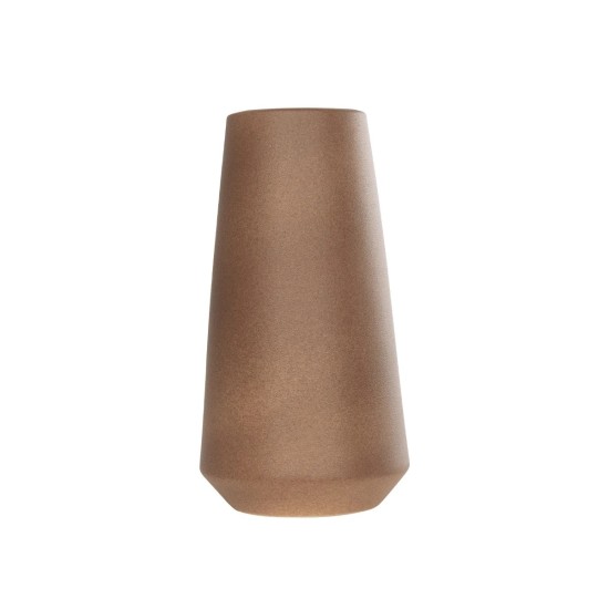 GloboStar® Artificial Garden PORTO 21288 Διακοσμητικό Κεραμικό Βάζο Καφέ Μ11 x Π11 x Υ20cm GloboStar® Artificial Garden PORTO 21288 Διακοσμητικό Κεραμικό Βάζο Καφέ Μ11 x Π11 x Υ20cm
