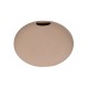 GloboStar® Artificial Garden LANZAROTE 21290 Διακοσμητικό Κεραμικό Βάζo Καφέ Π15 x Μ15 x Υ14cm