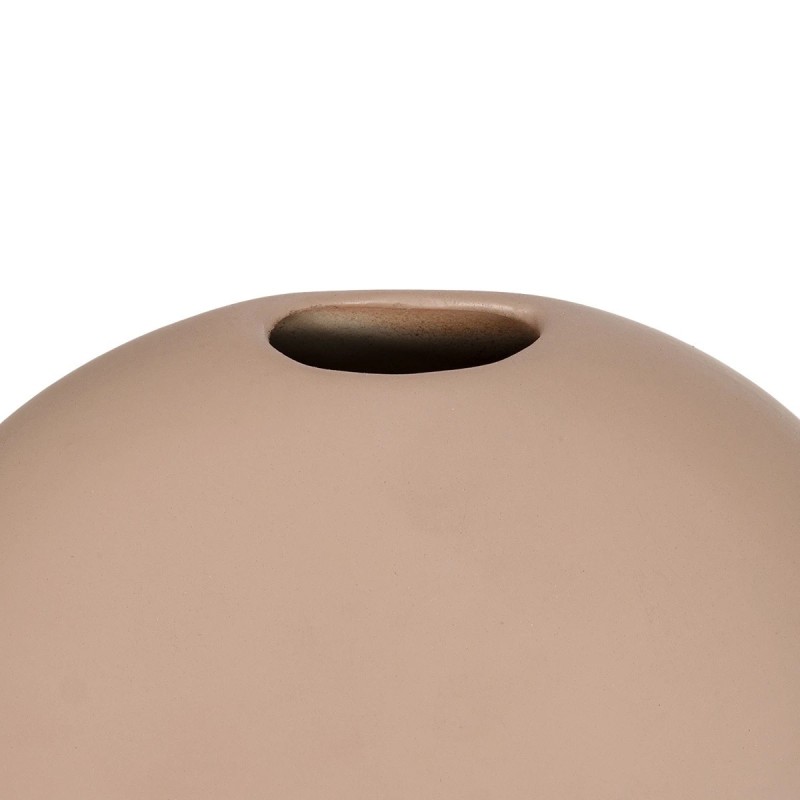 GloboStar® Artificial Garden LANZAROTE 21290 Διακοσμητικό Κεραμικό Βάζo Καφέ Π15 x Μ15 x Υ14cm