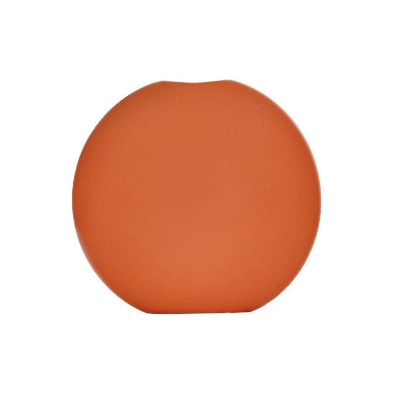 GloboStar® Artificial Garden CINNAMON 21291 Διακοσμητικό Κεραμικό Βάζo Πορτοκαλί Π15 x Μ15 x Υ14cm