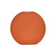 GloboStar® Artificial Garden CINNAMON 21291 Διακοσμητικό Κεραμικό Βάζo Πορτοκαλί Π15 x Μ15 x Υ14cm