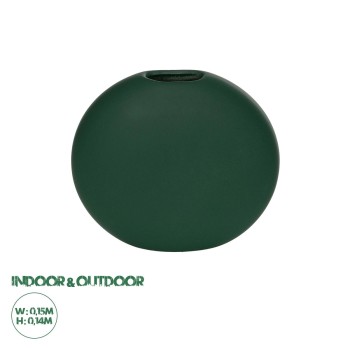 GloboStar® Artificial Garden MENORCA 21292 Διακοσμητικό Κεραμικό Βάζo Πράσινο Π15 x Μ15 x Υ14cm